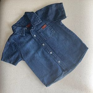 7 For All Mankind Denim Button Down Shirt